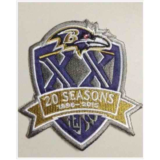 Stitched Baltimore Ravens 1996-2015 20th Seasons Jersey Patch